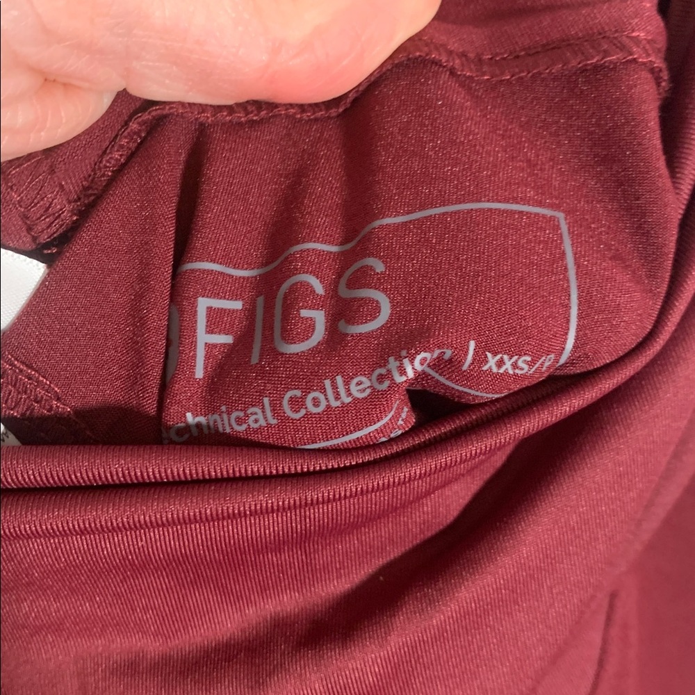 Figs Womens Yola Maternity 3.0 Petite Scrub Pant Burgundy Size XXS NWT Medical - Picture 5 of 7